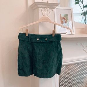 Perfect green vegan suede skirt by Zara